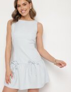 vices Rochie Cloș Albastră Fără Mâneci Cu Talie Josă și Fundițe Folinesa