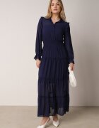 vices Rochie Cloș Bleumarin Tip cămașă Stil Retro Aravite