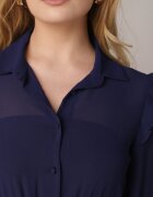 vices Rochie Cloș Bleumarin Tip cămașă Stil Retro Aravite