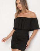 vices Rochie De Cocktail Neagră Mulată Stil Spaniol Awilisa