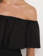 vices Rochie De Cocktail Neagră Mulată Stil Spaniol Awilisa