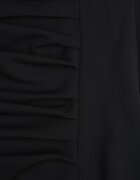 vices Rochie de seară asimetrică cu croială asortată și mânecă decorativă Canotis Neagră