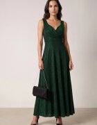 vices Rochie de seară cu sclipici și decolteu petrecut Aconivea Verde
