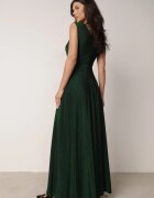 vices Rochie de seară cu sclipici și decolteu petrecut Aconivea Verde