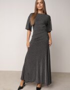 vices Rochie de seară plisată din țesătură cu sclipici Arollea Argintie