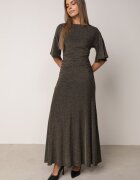 vices Rochie de seară plisată din țesătură cu sclipici Arollea Aurie
