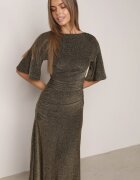 vices Rochie de seară plisată din țesătură cu sclipici Arollea Aurie