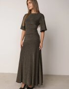 vices Rochie de seară plisată din țesătură cu sclipici Arollea Aurie