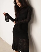 vices Rochie din dantelă cu volane și fronseuri Aianna Neagră