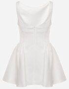 vices Rochie elegantă cu croială evazată fără mâneci Eupene Albă