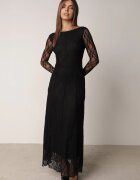 vices Rochie Elegantă cu Dantelă și Decolteu Adânc la Spate Wiki Neagră