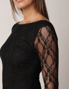 vices Rochie Elegantă cu Dantelă și Decolteu Adânc la Spate Wiki Neagră