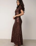 vices Rochie elegantă cu paiete și mâneci fluture Vialette Maro