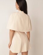 vices Rochie elegantă evazată cu șal imitat de pelerină Faneno Bej