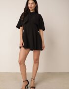 vices Rochie elegantă evazată cu șal imitat de pelerină Faneno Neagră