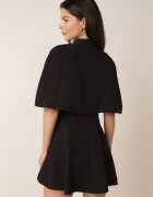 vices Rochie elegantă evazată cu șal imitat de pelerină Faneno Neagră