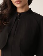 vices Rochie elegantă evazată cu șal imitat de pelerină Faneno Neagră