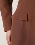 vices Rochie Elegantă Maro cu Croială Trapezoidală cu Imitație de Buzunare Amaliete