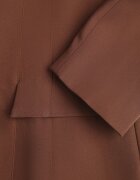 vices Rochie Elegantă Maro cu Croială Trapezoidală cu Imitație de Buzunare Amaliete