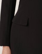 vices Rochie Elegantă Neagră cu croială trapez cu imitație de buzunare Amaliete