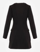vices Rochie Elegantă Neagră cu croială trapez cu imitație de buzunare Amaliete