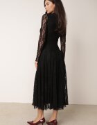 vices Rochie evazată din dantelă cu mâneci transparente Audriana Neagră
