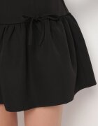 vices Rochie Evazată Neagră Fără Mâneci cu Talie Joasă și Fundițe Folinesa