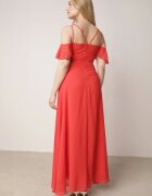 vices Rochie Maxi Roșie cu croială evazată pe bretele subțiri încrucișate Hendina