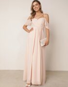 vices Rochie Maxi Roz Evazată cu bretele subțiri încrucișate Hendina