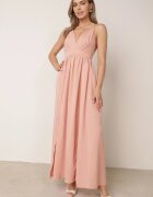 vices Rochie Maxi Roz pe bretele cu croială evazată și decolteu triunghiular Juliane