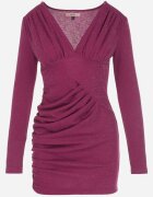vices Rochie Mov Mini Cambrată cu încrețituri decorative Raffir
