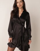 vices Rochie Neagră din satin Barbedeia