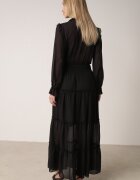 vices Rochie Neagră Evazată Tip cămașă Stil Retro Aravite