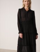 vices Rochie Neagră Evazată Tip cămașă Stil Retro Aravite