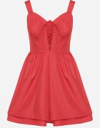 vices Rochie Roșie din bumbac stil rustic cu șiret Fenavira