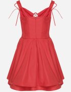 vices Rochie Roșie din bumbac stil rustic cu șiret Fenavira
