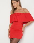 vices Rochie Roșie Mulată De cocktail Stil spaniol Awilisa