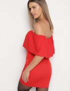 vices Rochie Roșie Mulată De cocktail Stil spaniol Awilisa