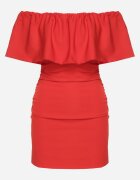 vices Rochie Roșie Mulată De cocktail Stil spaniol Awilisa