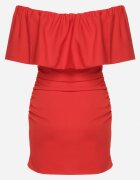 vices Rochie Roșie Mulată De cocktail Stil spaniol Awilisa