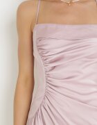 vices Rochie roz cu bretele cu drapaj Rosalinve