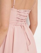 vices Rochie Roz Evazată în Stil Rustic cu Legătură Tip Corset Foliora
