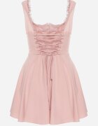 vices Rochie Roz Evazată în Stil Rustic cu Legătură Tip Corset Foliora