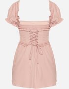 vices Rochie Roz în Stil Rustic cu Legătură Corset Tolaviela