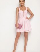 vices Rochie Rozalie Din bumbac Stil rustic cu legătură Fenavira