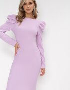 vices Rochie Violetă Cambrată cu Mânecă Bufantă Lilie Omono