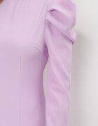 vices Rochie Violetă Cambrată cu Mânecă Bufantă Lilie Omono