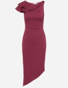 vices Rochie violetă de cocktail mulată cu volan Zivarae