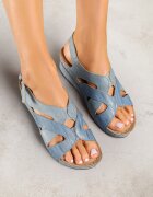 vices Sandale Albastre cu Barete Decorative Oviama