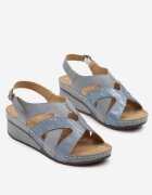 vices Sandale Albastre cu Barete Decorative Oviama